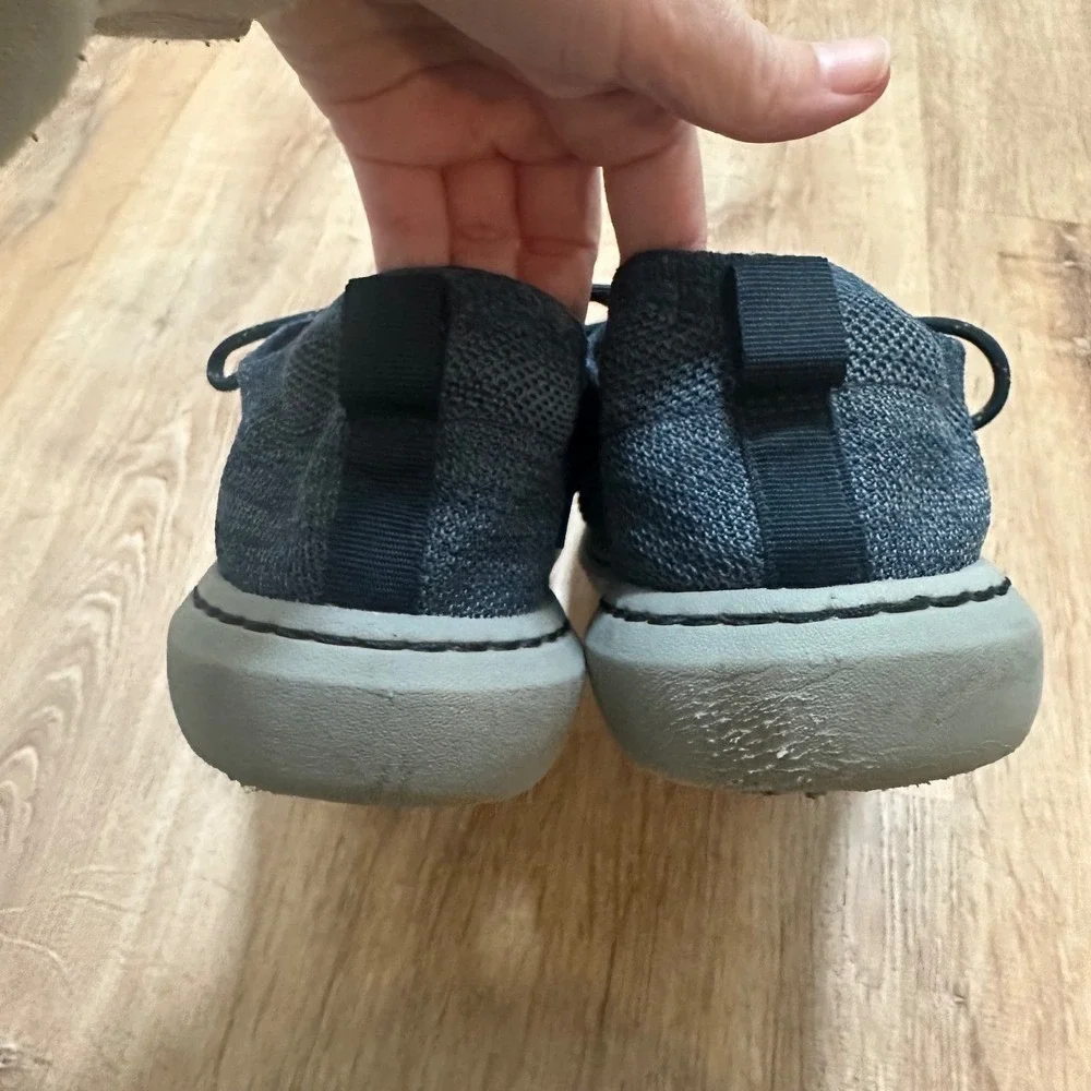 CLARKS | Men's Cloud Steppers Urban Mix Blue Gray Knit Lace Up Sneakers, 10.5M‎